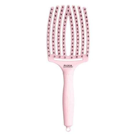 Olivia Garden FingerBrush Pastel Pink - kartáče na foukání/rozčesávání vlasů v pastelově růžové 