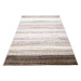 Moderní koberec s pruhy v hnědých odstínech