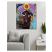Malování podle čísel - AFRICKÁ ŽENA SE SLUNEČNICÍ Rozměr: 40x50 cm, Rámování: vypnuté plátno na 