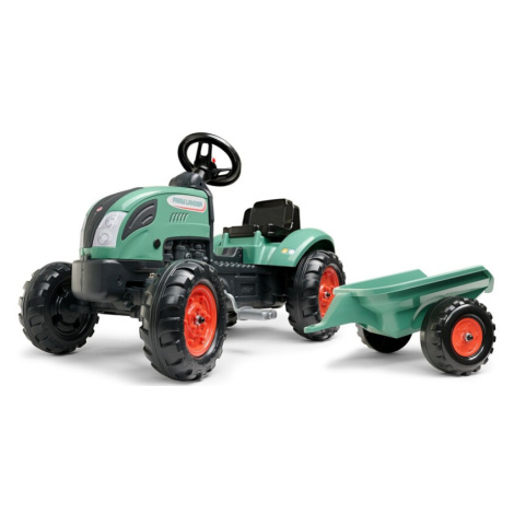 FALK - šlapací traktor FARM LANDER 2054L s přívěsem - zelený