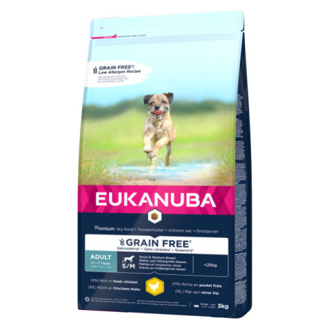 Eukanuba Adult Small & Medium Grain Free Chicken 3kg​