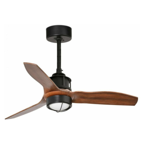 FARO JUST FAN XS LED, černá/dřevo, stropní ventilátor 81cm SMART