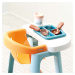Pečovatelská sada pro panenku Nursery 3v1 Écoiffier přebalovací stolek jídelní židle a vanička s