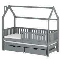 Posteľ Domček Monkey 90x200 grey