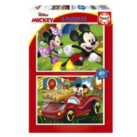 EDUCA Puzzle Mickey Mouse: Zábavní park 2 × 20 dílků