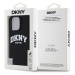 Zadní kryt DKNY Liquid Silicone Arch Logo MagSafe pro Apple iPhone 16 Pro, černá