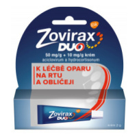 Zovirax Duo 50mg/g, krém při oparech na rtu 2g