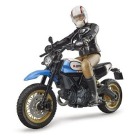 Bruder 63051 BWORLD Motocykl Scrambler Ducati Desert Sled s jezdcem