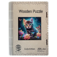 Dřevěné puzzle/Kotě A4 - EPEE