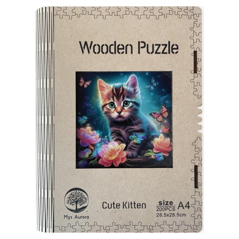 Wooden puzzle Cute Kitten A4 - EPEE EPEE Czech