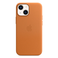 Apple kožený kryt Leather MagSafe pro Apple iPhone 13 mini, zlatohnědá