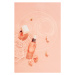 Umělecká fotografie Pastel peach coloured water background with, IRA_EVVA, (26.7 x 40 cm)