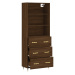 vidaXL Skříň highboard hnědý dub 69,5 x 34 x 180 cm kompozitní dřevo