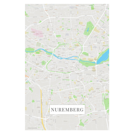 Plakát, Obraz - Nuremberg color, 26.7 × 40 cm Europosters