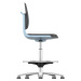 bimos Pracovní otočná židle LABSIT, s podlahovými patkami a nožním kruhem, sedák Supertec, modrá