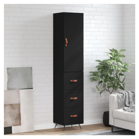 vidaXL Skříň highboard černá 34,5 x 34 x 180 cm kompozitní dřevo