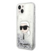 Karl Lagerfeld KLHCP14MLNKHCH hard silikonové pouzdro iPhone 14 PLUS 6.7" silver Glitter Karl He