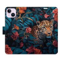 iSaprio Flip pouzdro Flower Jaguar 02 pro iPhone 14 Plus