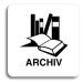 Accept Piktogram "archiv" (80 × 80 mm) (bílá tabulka - černý tisk bez rámečku)