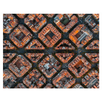 Fotografie Aerial view of the residential Eixample, Pol Albarrán, 40 × 30 cm