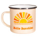 Oranžovo-bílý smaltovaný hrnek Sass & Belle Hello Sunshine, 350 ml