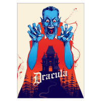 Ilustrace Vampire Dracula Poster and haunted house, Man_Half-tube, 30x40 cm