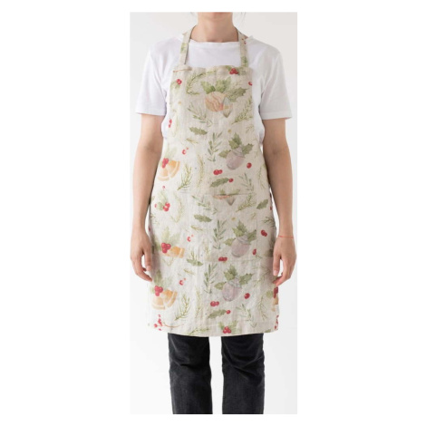 Vánoční lněná zástěra Linen Tales Daily Apron Jingle Bells, 80 x 55 cm