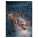 Ilustrace Amazing cute christmas train, Vadmary, 30 × 40 cm