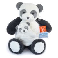 Plyšová panda s mláďátkem Panda Unicef Collection Doudou et Compagnie v dárkovém balení bílá 25 