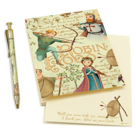 Poznámkový blok s propiskou 50 stránek formát A6 Robin Hood – Kartos