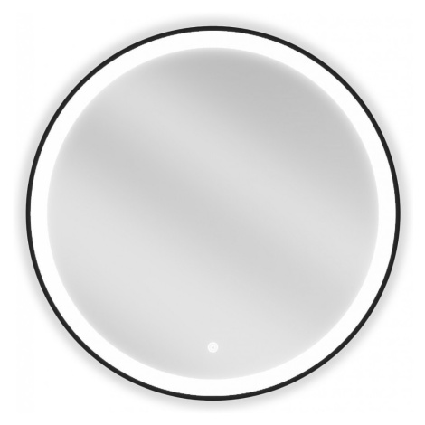 MEXEN Esso zrcadlo s osvětlením 70 cm, LED 6000K černý rám 9825-070-070-611-70