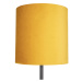 Art Deco stojací lampa černá se žlutým odstínem 40 cm - Simplo