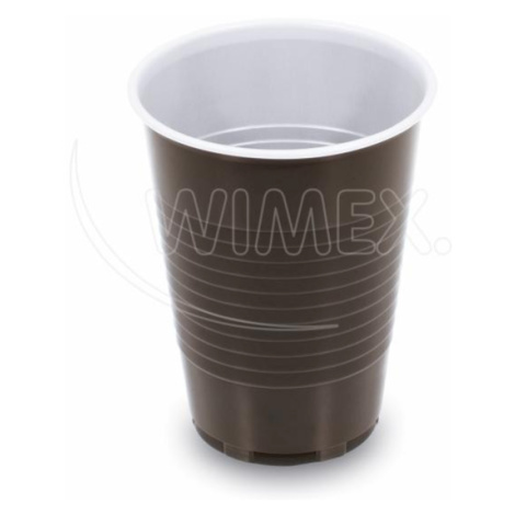 WIMEX s.r.o. Kávový pohár (PP) hnědo/bílý Ø70mm 180ml [100 ks]