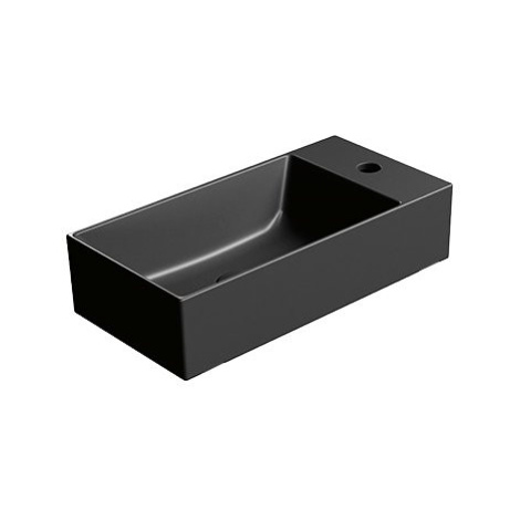 KUBE X keramické umyvadlo na desku 50x25 cm, černá mat 9486126 GSI