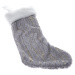Vánoční závěsná ponožka šedá, 20 x 43 cm