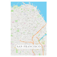 Mapa San Francisco color, (26.7 x 40 cm)
