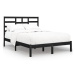 Rám postele černý masivní dřevo 160 × 200 cm, 3105809