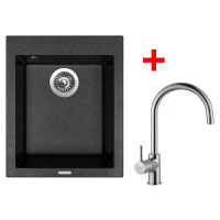 Sinks CUBE 410 Granblack + Vitalia CUBE 410 Granblack + Vitalia