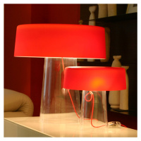 Prandina Stolní lampa Prandina Glam 48 cm čiré/červené stínidlo
