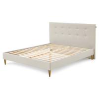 Béžová čalouněná dvoulůžková postel s roštem 160x200 cm Rory – Bobochic Paris