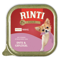 RINTI Gold Mini 12 x 100 g - Kachní & drůbeží maso