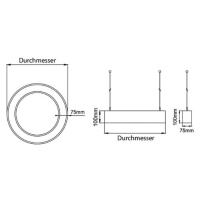 BRUMBERG BRUMBERG Biro Circle Ring10 nahoru/dolů Ø 60 cm zapnuto/vypnuto bílá 840