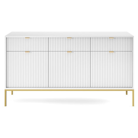 PSK Komoda NEMO KSZ154, Bílá 154 cm Dekor nohou: Zlaté