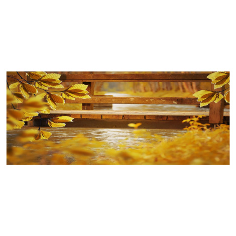 Bondecor Obraz, tištěné plátno Podzimní krajina 50 x 120 cm