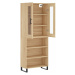 vidaXL Skříň highboard dub sonoma 69,5 x 34 x 180 cm kompozitní dřevo