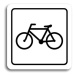 Accept Piktogram "bicykl" (80 × 80 mm) (bílá tabulka - černý tisk)