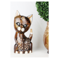 Dřevěná dekorace kočka - Veronika