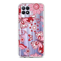 TopQ Kryt Realme 8i silikon Pink Butterfly 69878