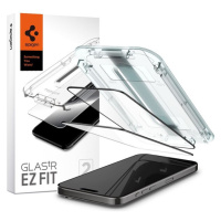 Spigen Glass tR EZ Fit 2 Pack tvrzené sklo iPhone 15 Pro Max černé