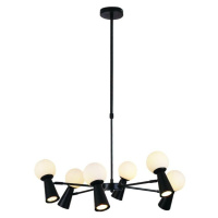 ACA Lighting závěsné svítidlo 6xG9+6xGU10 KIMOLOS černá kov + bílá D72X120CM OD94206PB